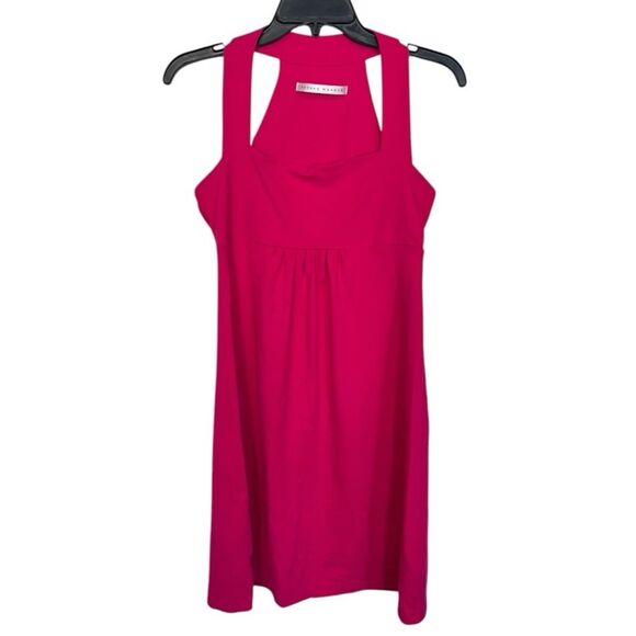 Susana Monaco | Bright Pink Strappy Gsthered Waist Sleeveless Dress M - Picture 1 of 7